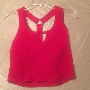 Red Halter Crop